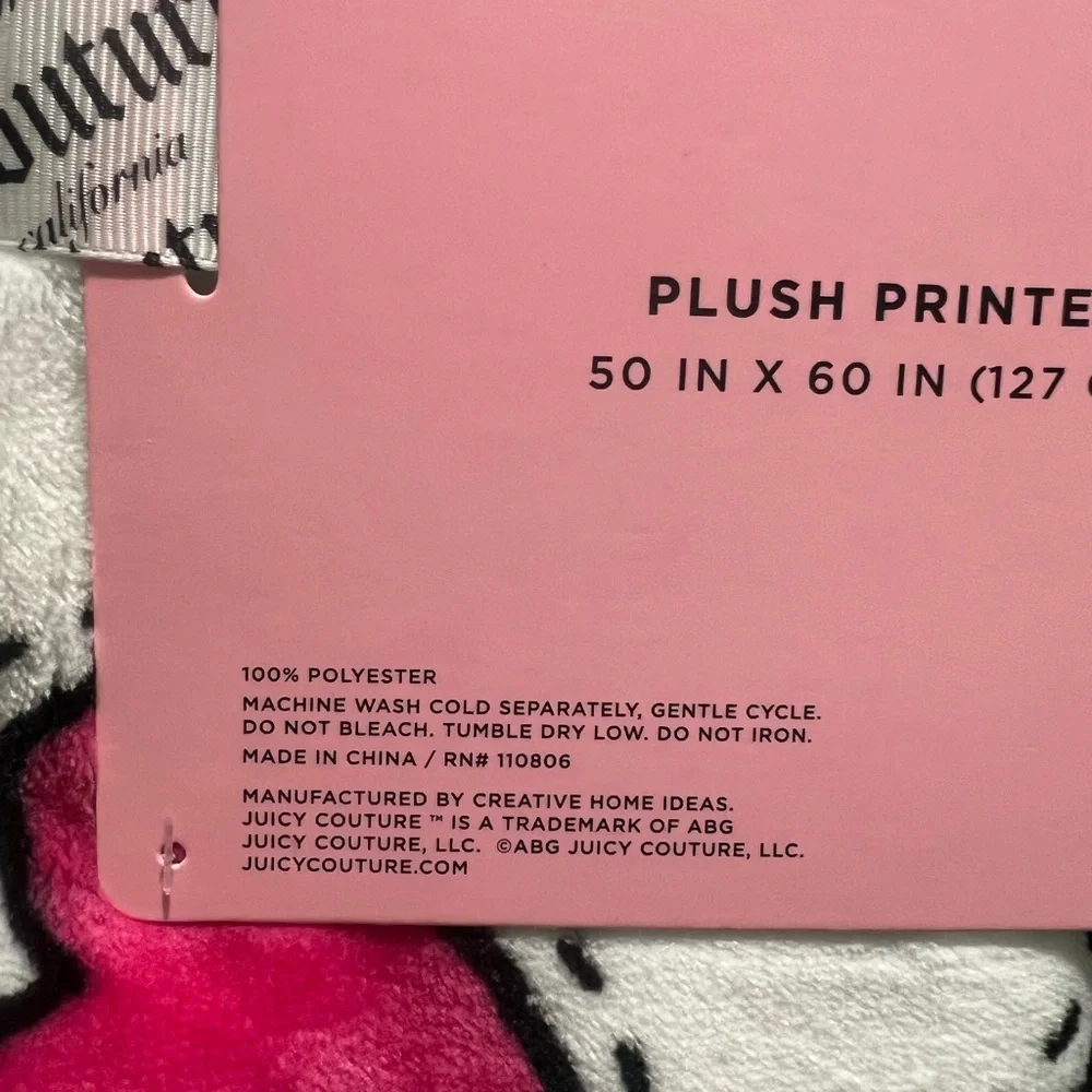 Juicy couture throw blanket